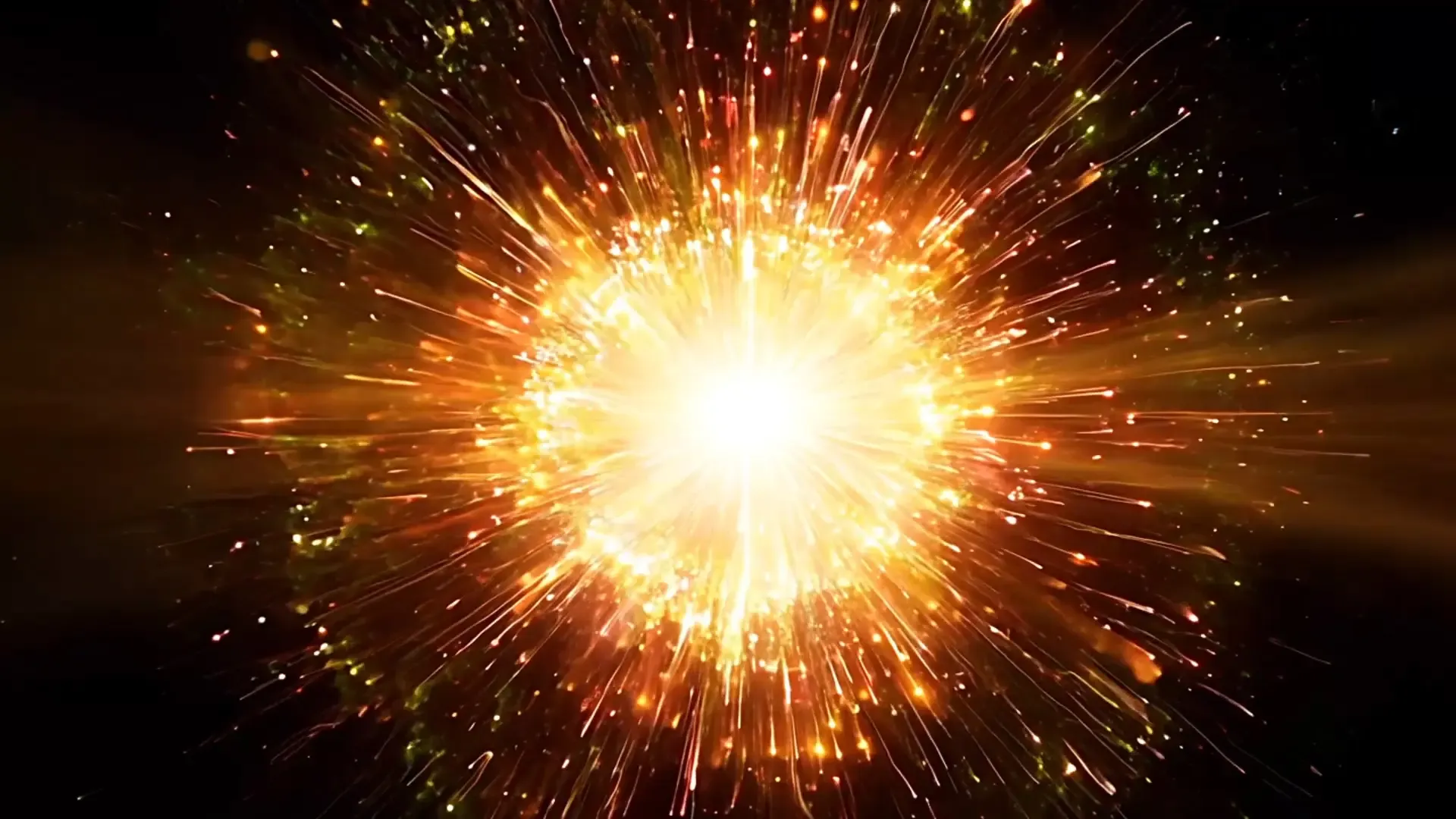 Golden Energy Burst for Fireworks Overlay Action Movie Trailers